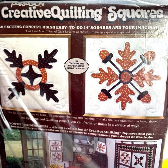 Creative Quilting Squares Kit makes 2 14” blocks Includes Fabric and Batting - Picture 6 of 13